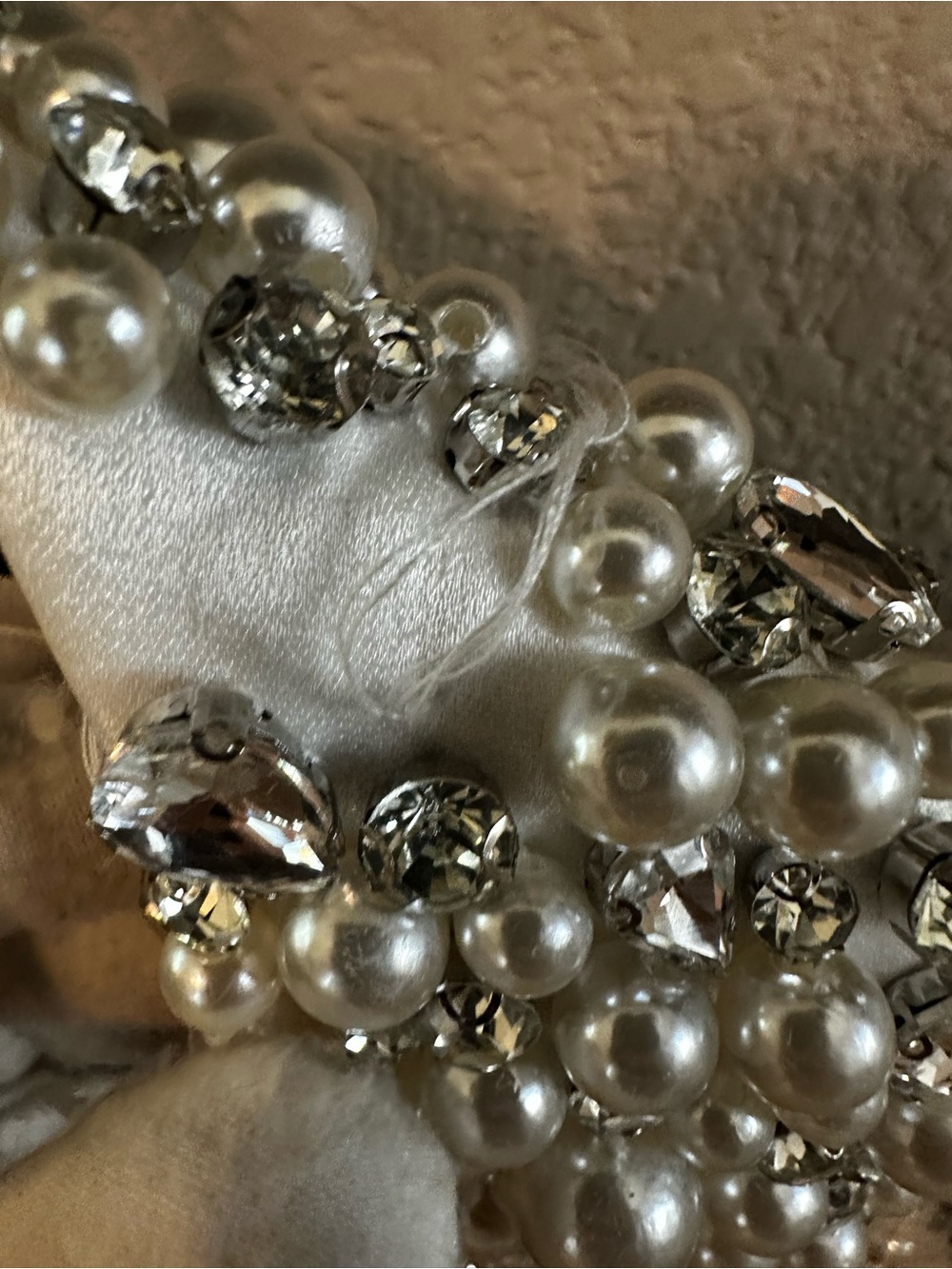 Alice + Olivia Ivory Pearl & Crystal Embellished Blazer Jacket - Picture 10 of 16